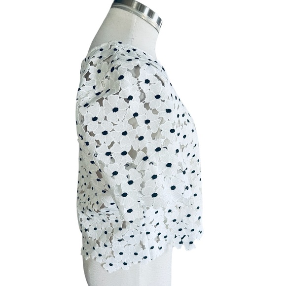 Sunday In Brooklyn Lace Floral Cropped Top White Size Small NWT - Picture 3 of 6